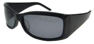 PP Polarized Sunglasses UV Protection Handmade Frame 8 Curves Reflective Light Cut Japanese Polarized Lenses Reduce Glare PG-004 (Black/Smoke