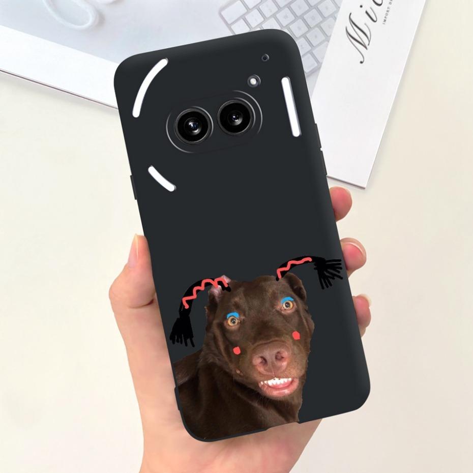 Für Nichts Telefon (2a) (2) Schwarze Silikon-Schutzhülle Für Nothing Phone2 Phone 2a Niedliche Cartoon-Weichschalen