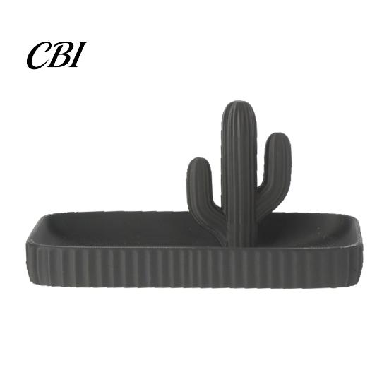Soft Decoration Tray 3D Printed Cactus Jewelry Tray, Ring Dish, Entryway Table Trays, Decorative Trinket Desktop Organizer for Rings Necklaces