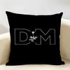 DDepecheMode LOGO Cushion Cover Natural Linen Organic Fabric DoubleSided Printing Room Sofa Decor Pillow Case