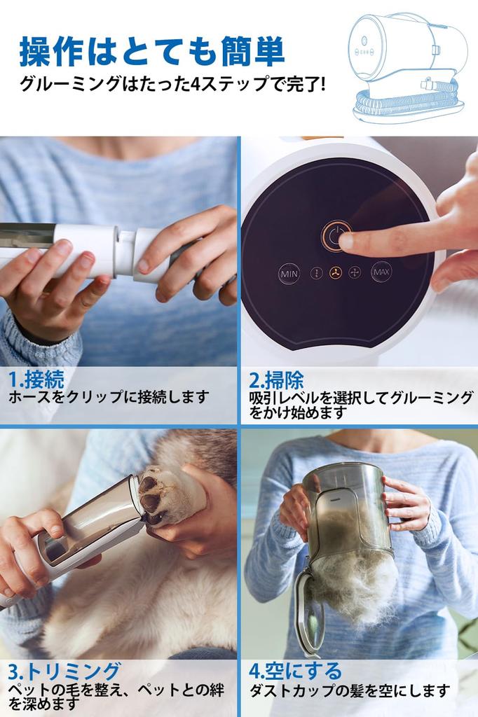 Dog Pet Grooming Vacuum Super Powerful 2L Large Multifunctional Pet Vacuum Low Dog and Cat Beauty Botluxe Clipper, Clipper, Cleaner, 12000Pa, Suction,