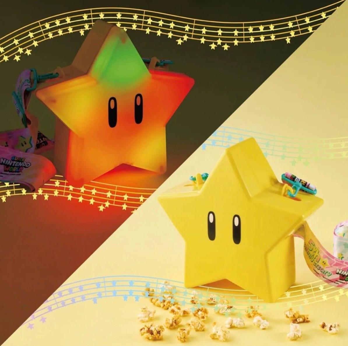 USJ Super Nintendo World 5th Anniversary Star Popcorn Bucket Mario Japan FS