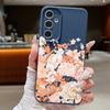Hydrangea Peony Flower Case For Samsung S26 S25 S24 Ultra S23 S22 S21 FE A15 A16 A17 A26 A35 A36 A37 A54 A55 A56 A57 5G Leather Texture Silicone Cover