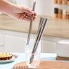 1 Pc 23cm Pure Titanium Chopsticks 5 Colours Available Heat Insulation Luxury Family Tableware For Home Resturant Gathering