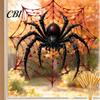 Horror Party Decorations Scary Black Spider Static Window Clings, Web Glass Stickers, Reusable Indoor Decor Decals for Haunted House Halloween