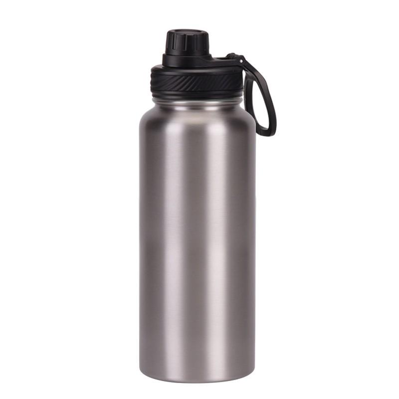 1L Stainless Steel Vacuum Insulated Water Bottle With Wide Mouth Portable Outdoor Sports Travel