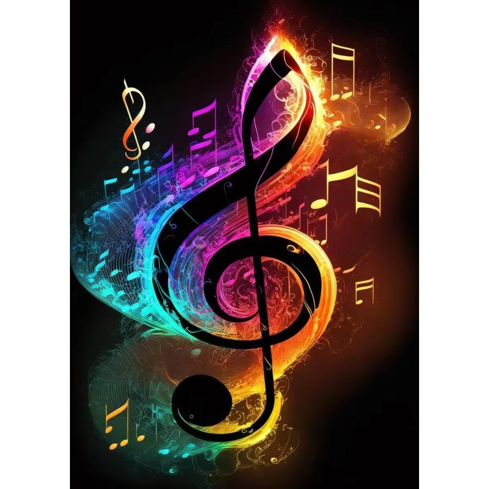 Pop 80S Live Music Neon Punk Poster Aesthetics Dj Guitar Karaoke Headphones Canvas Painting Wall Art Picture for Home Room