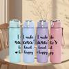 1PC I Make Nana's Heart Happy Love Slogan Print 750ml Color Plastic Sports Water Bottle Leakproof Flip Straw Lid Suitable for Sports Office Home Use