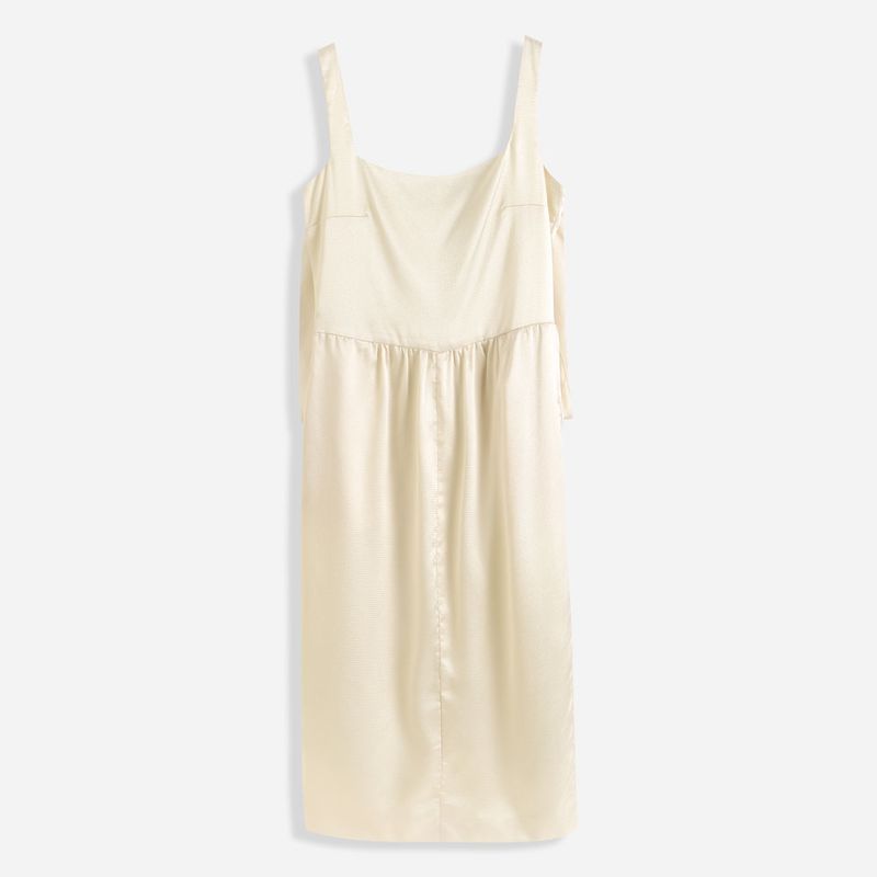 

SW Aozhi Country Сатиновое платье Элегантный дизайнер Beige S