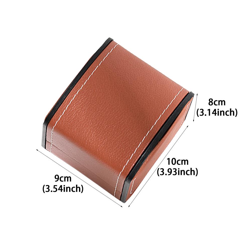 

Одинарный ящик для хранения часов, изогнутый, мужской, из искусственной кожи, элегантный органайзер для часов, защита ювелирных изделий, дорожный футляр для гардероба коричневый