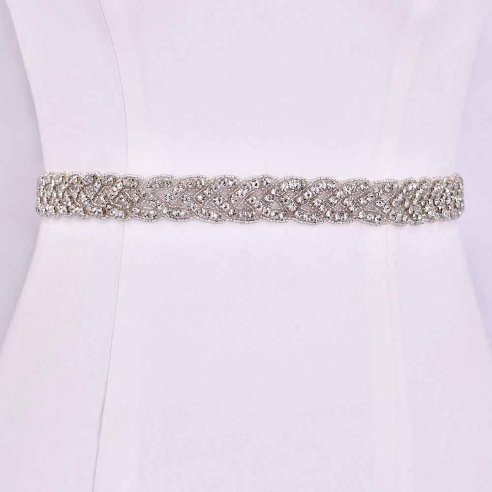Light Luxury Bride Belt Women Girdle Crystal Dress Belt Fashion Rhinestone Waist Seal  Ornament