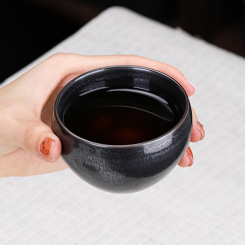 Kiln Change Ceramic Master Bowl Personal Single Retro Tianmu Glaze Jianzhan Household Tea Cup Factory Direct Sal