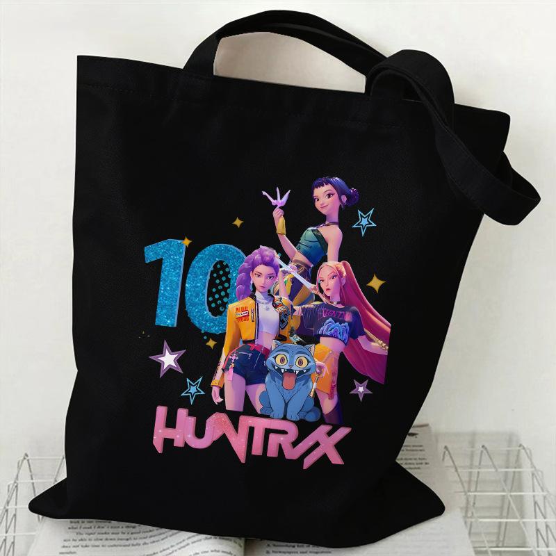Kpop Witch Hunter Girls Birthday Printed Canvas Bag 35*40 Single Shoulder Handbag Supermarket Shopping Bag
