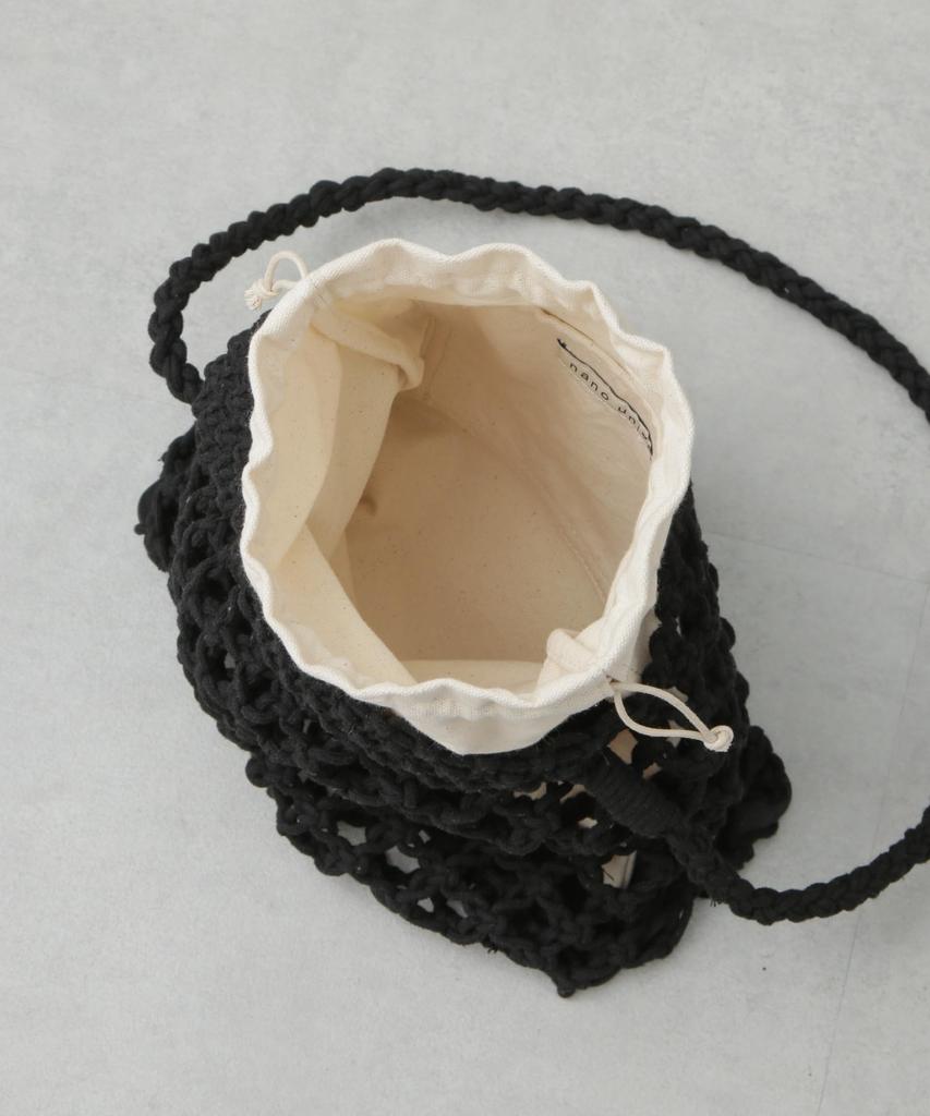 Nano Universe Macrame Shoulder Bag, Women's, F 100, Red, 673-5132304