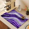 1 Stück Gummi-Abtropfmatte mit lebhaftem Lila für Café, Restaurant, Küche, Teppich, Tischgeschirr, langlebige Kieselgur-Tischmatte, Haustiermatte, Kaffeegeschirr