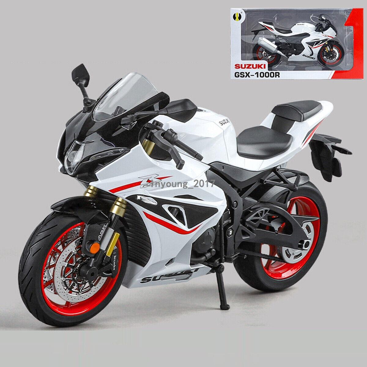 

1/9 Suzuki GSX-1000R литой мотоцикл модель игрушки для мальчиков детские подарки 1/9-Size:22.5*9*13.5cm белый