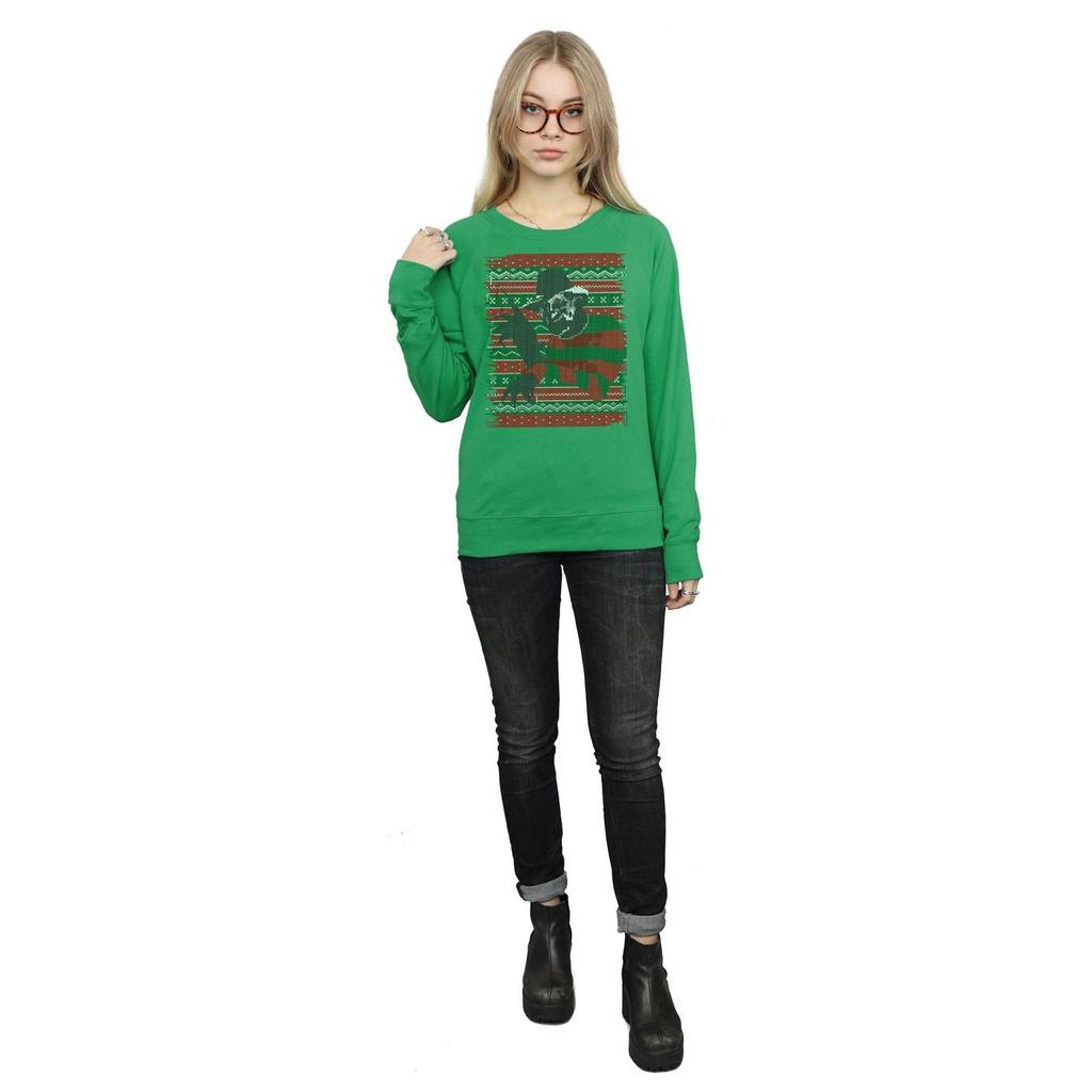 A Nightmare On Elm Street Womens/Ladies Christmas Fair Isle Sweatshirt