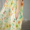 DIMANAF New 2026 Plus Size Spring Long Dress Women Summer Beach Loose Oversize Maxi Floral Print Vintage