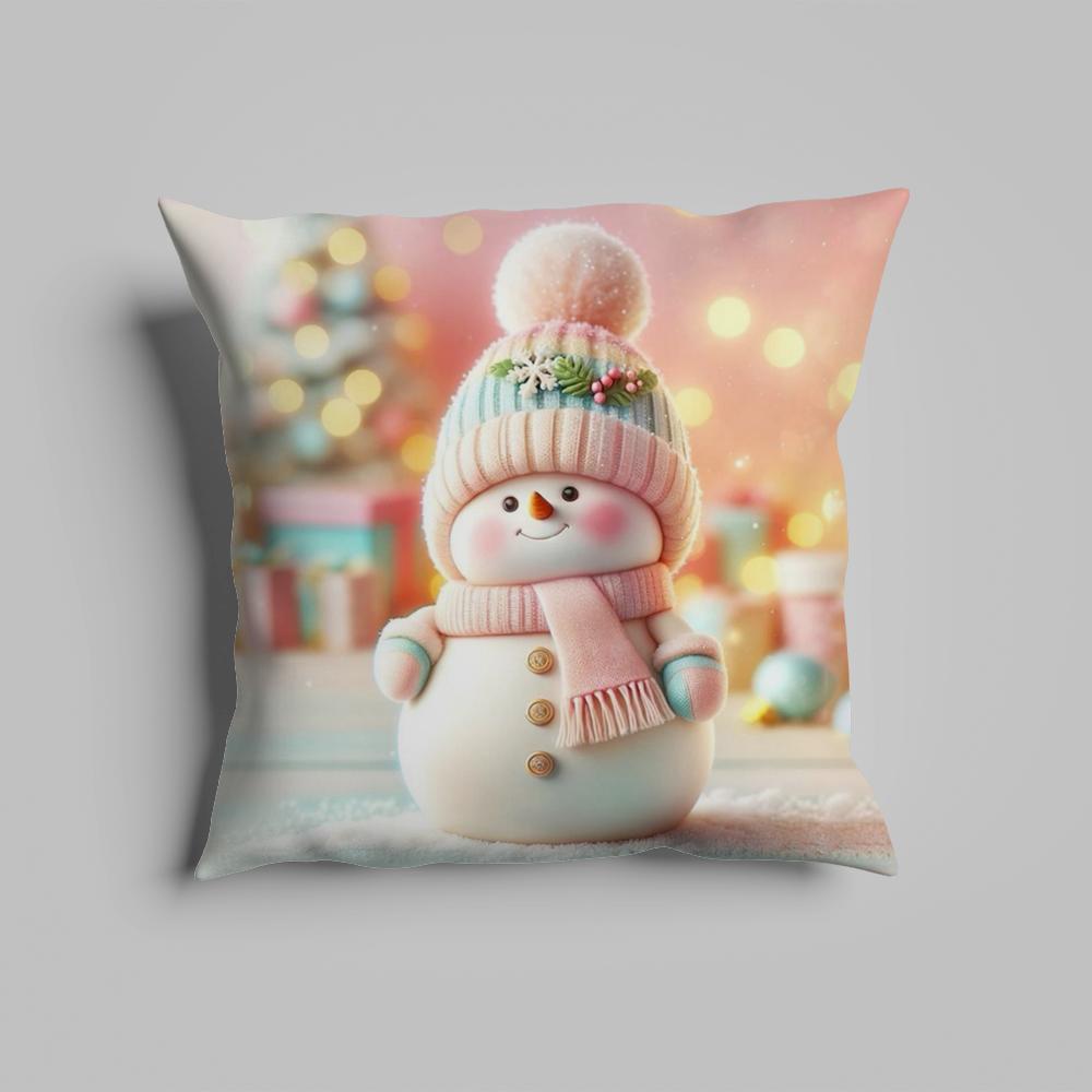 Pillow Case Luxurious Home Office, Sofa Decorative Multi Sized Car Seat Cushions, Pillowcases Snowman Cute Lovely Cartoon
