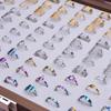 Großhandel Regenbogen/Silber/Gold Farbe 100% Edelstahl Offen Verstellbare Ringe Für Damen Herren Accessoires Vintage Finger Schmuck