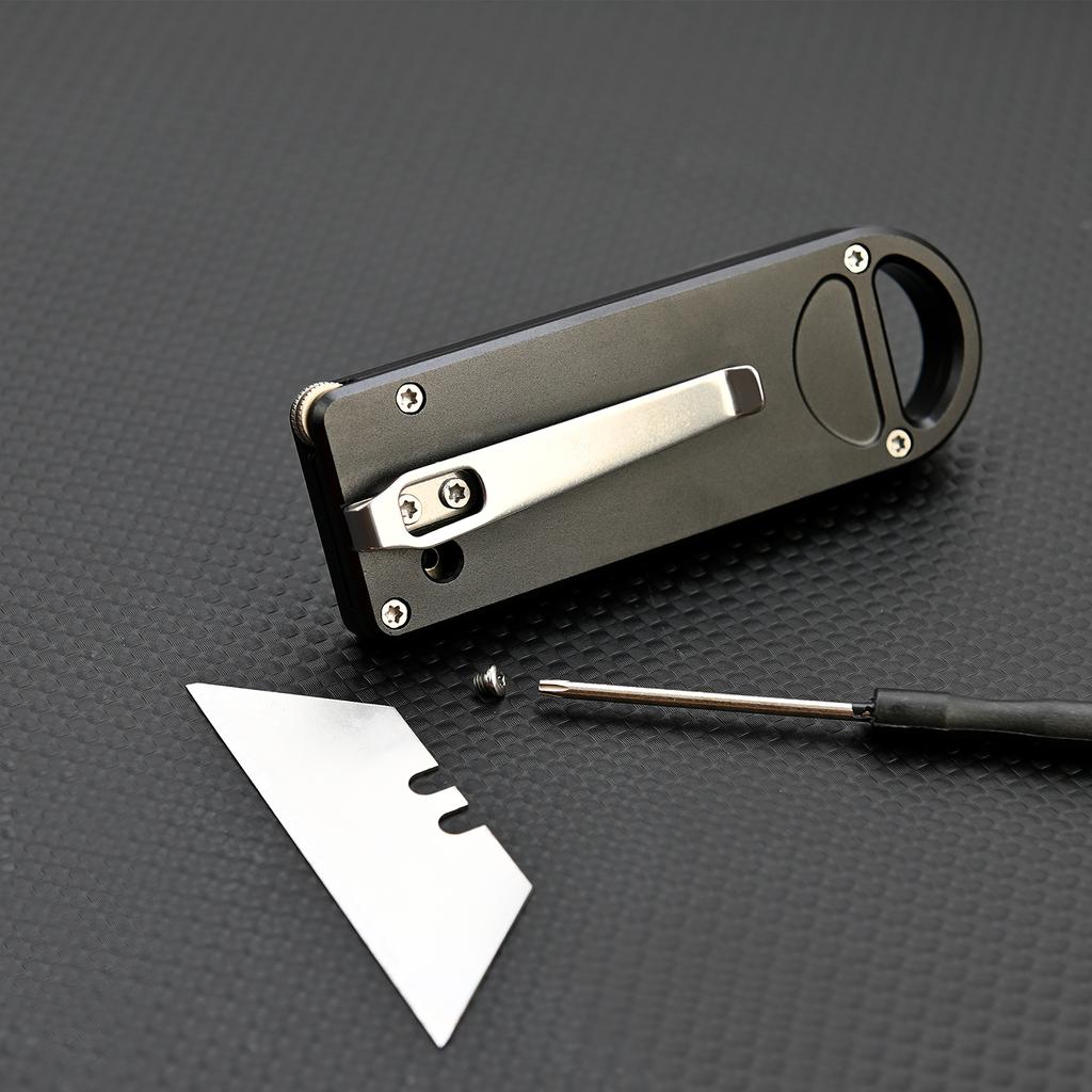 Innovative Aluminum Alloy Utility Knife With A Back Clip Sharp Pocket Knife Paper Cutter EDC Portable Survival Tool SK5 Blade