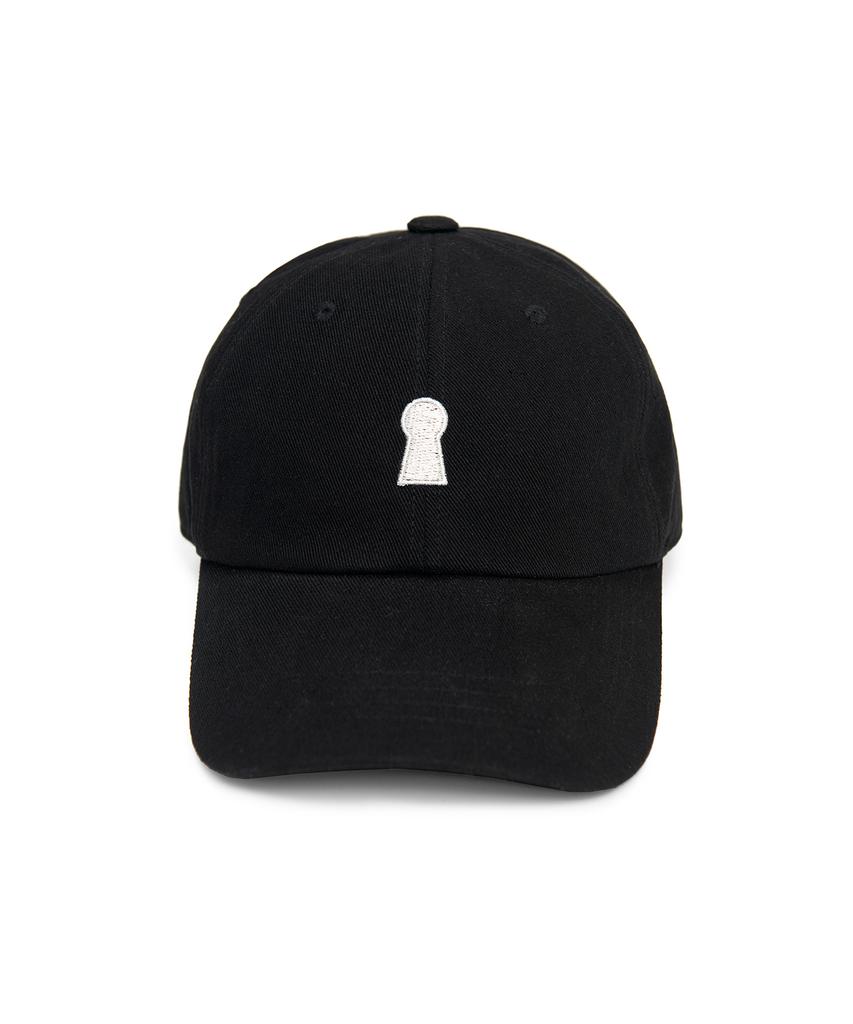 Sekeonmonollogeu Keyhole Signature Logo Ball Cap Black Seac001Black