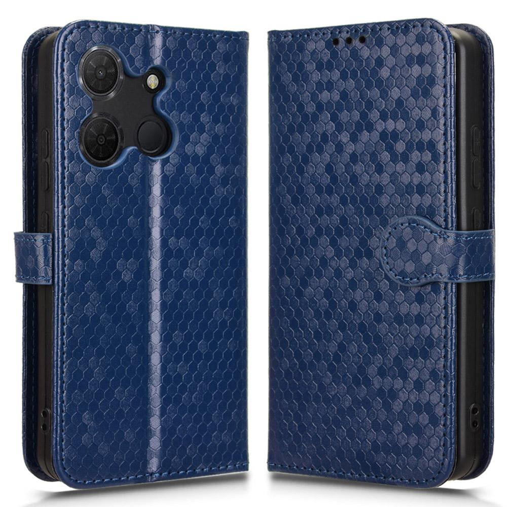 For TCL 503 Wallet Case Dot Pattern Imprint PU Leather Phone Cover