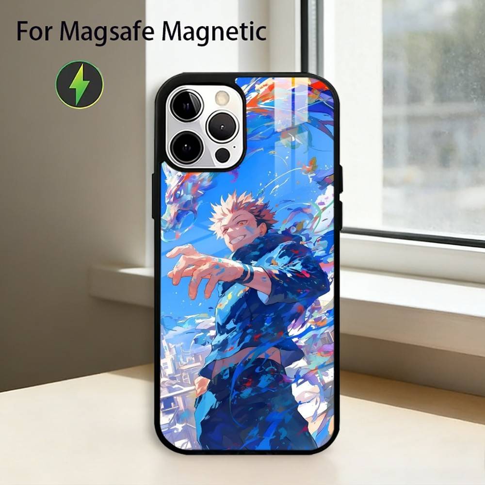 J-Jujutsu Kaisen Anime Phone Case For iPhone17,16,15,14,13,12,11 Plus,Pro Magnetic For Magsafe Wireless Charging