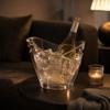 Ice Bucket Stable Flat Base, Clear Drink Bucket, Shatterproof, Beverage Tub, for