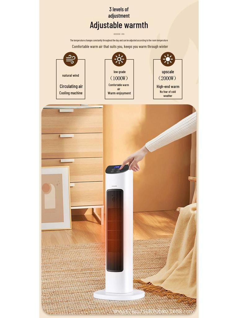 Energy-Efficient Graphene Dual-Use Small Electric Heater & Fan for Home - Cold & Warm Modes Available