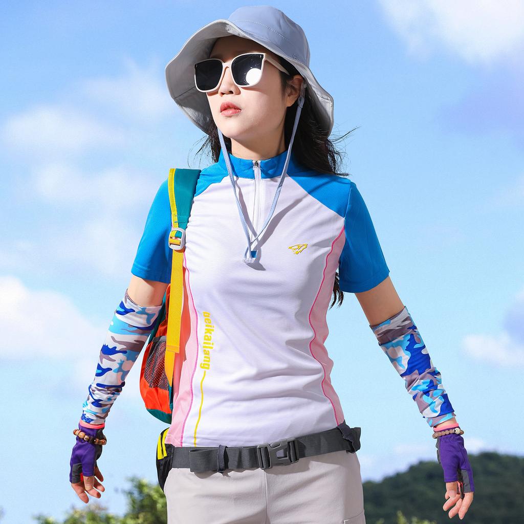 Outdoor quick-drying clothes women's short-sleeved T-shirt color matching light and breathable quick-drying clothes sports running summer