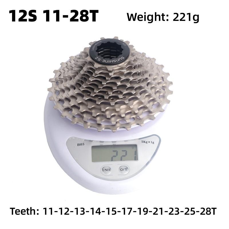 SUNSHINE 11v 12v Cassette 12 11 Speed Road Bike Sprocket Bicycle Ratchet Freewheel HG 11S Relationship Ultralight