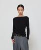 NOTIA Unbalance Drape T-Shirt - Black