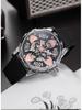 Kilo Time Men's Hollowed-Out Automatic Mechanical Watch with Wormhole Concept & Xenon Design—Stylish for Students