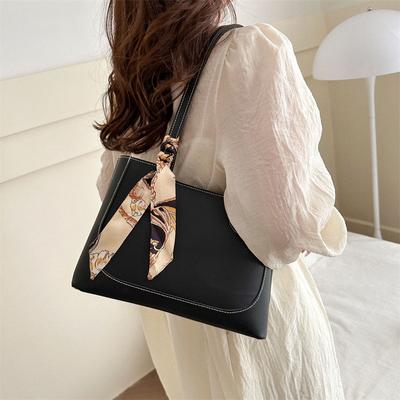 Silk Scarf Foreign Style Large Capacity 2025 New Spring Urban Simple Hanging Fashion Shoulder Tote Bag