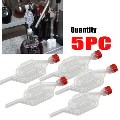 1/3/5 PCSHomebrew Wine Fermentation Air Lock Plastic Bubble Grommet One-Way Exhaust Water Seal Valve Reusable Beer Tool Airlock