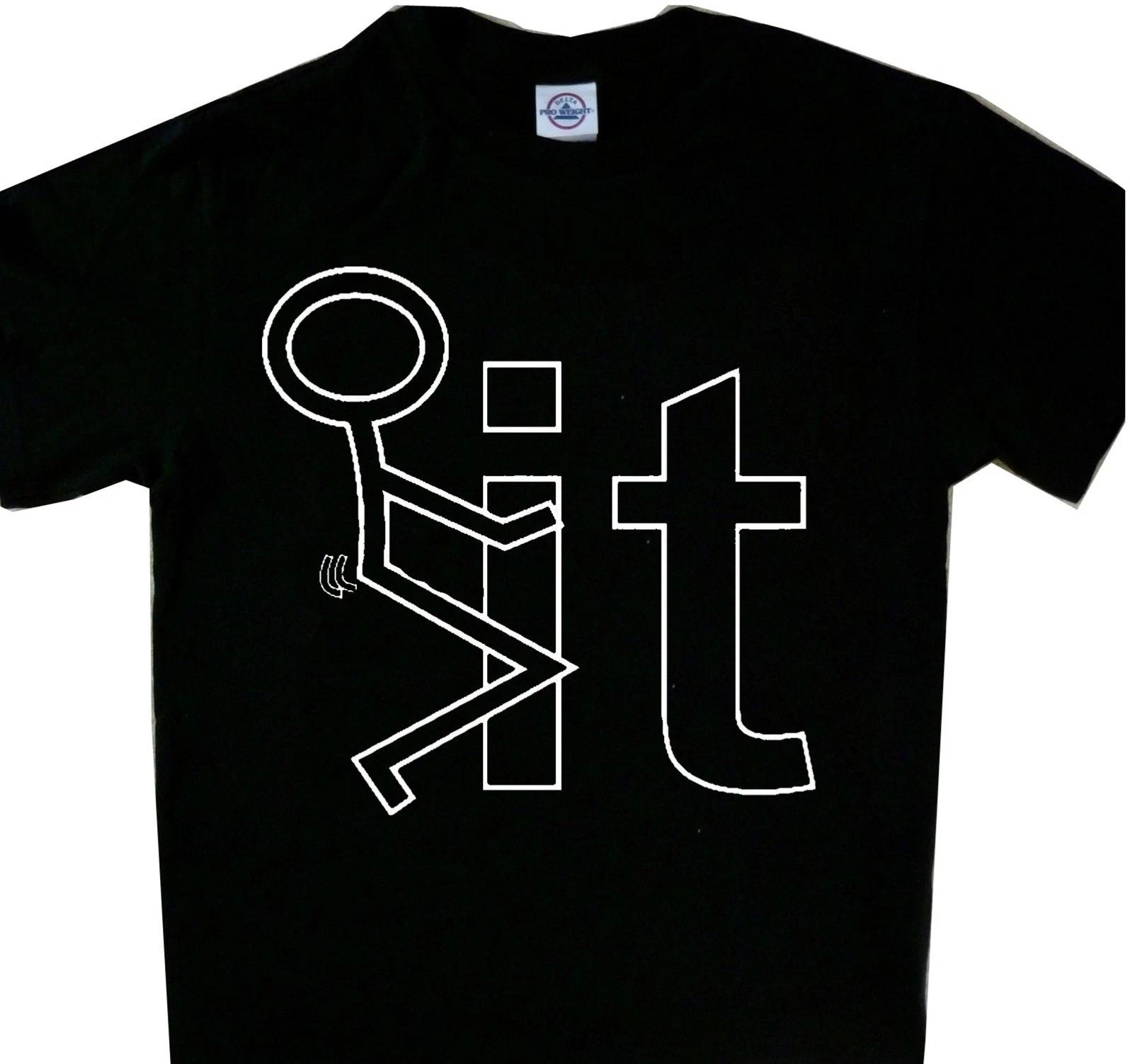F*K-IT  / SCREW IT STICK FIGURE T Shirt Black Tee do it FUK Joke 2XL