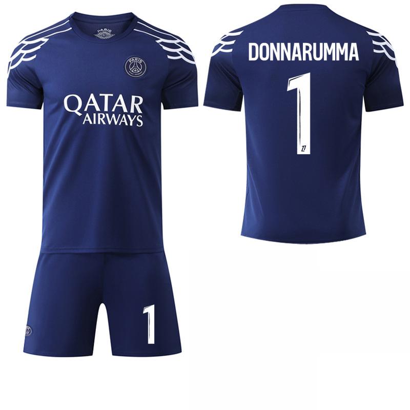 

2024-25 New Sapphire Blue PSG 3rd Away Jersey #7 Mbappé #10 Dembélé #30 Messi Football Jerseys 18