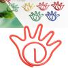 100Pcs Paper Clip Metal Hand Shaped Design Rustproof Paperclip Decoration for   School