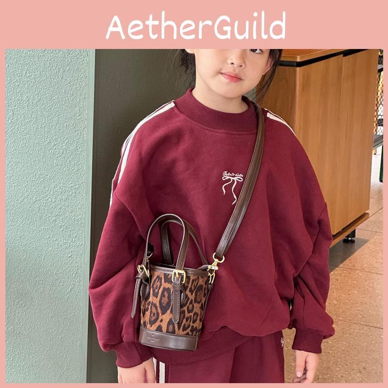 Leopard Contemporary Print Toddler Bag Fashionable Bucket Design For Boys And Girls Use Daily
