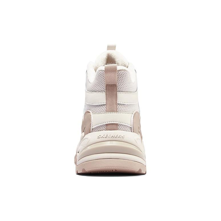 Skechers Stamina Fashion Lace-Up Plush Lined Sports Shoes Shock Absorption Wear-Resistant Mid-Top Running Shoes Women Sneaker Light-Pink 168021-LTPK