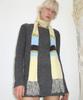 SUNBURNPROJECT Color Block Wool Muffler, Lemon