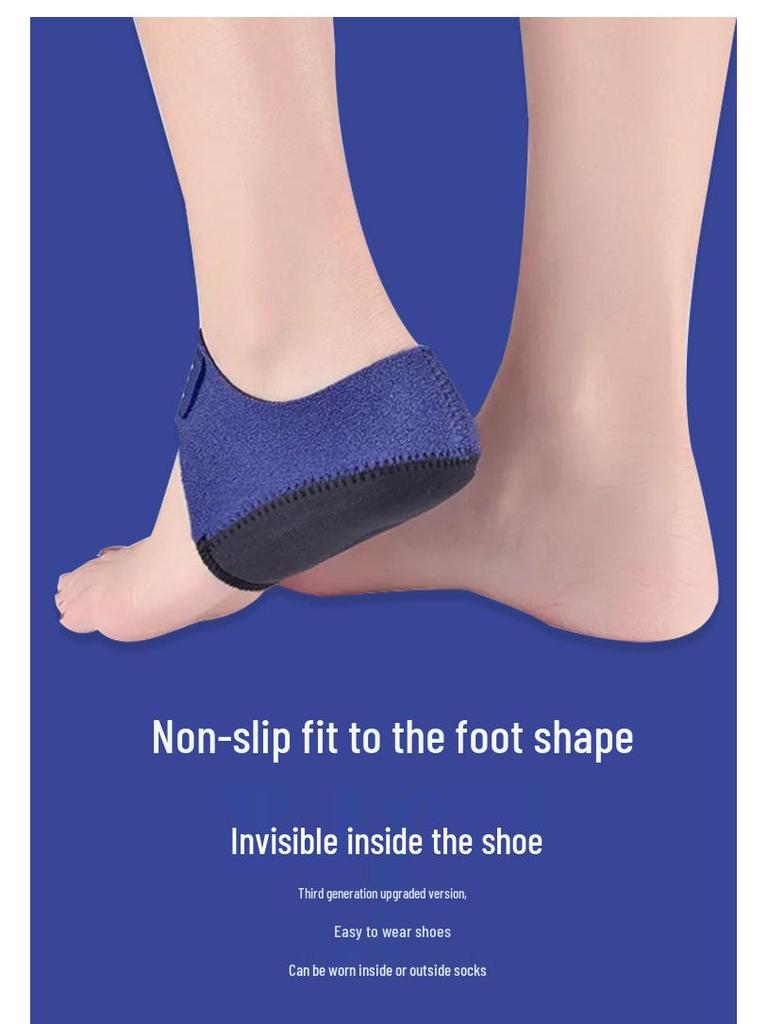 Gel Heel Wraps: Velcro Heel Covers & Warmers for Men and Women - Relieve Foot Fatigue & Absorb Shock