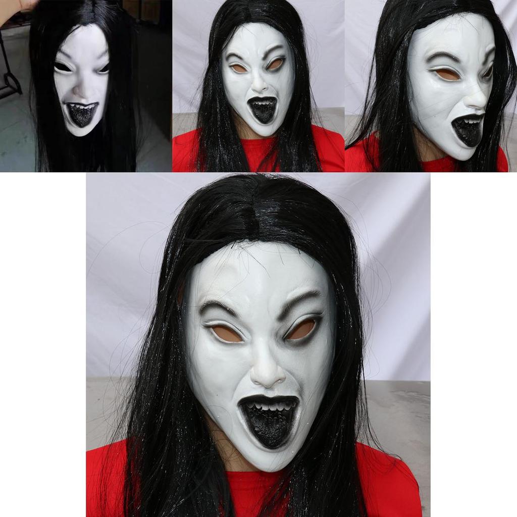 Female Ghost Mask Latex Costume Accessory For Horror Themed Events