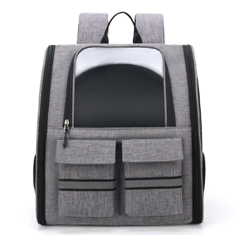 Portable Pet Trolley: Foldable, Breathable Cat & Dog Carrier, Double Shoulder Bag, Large Travel Bed