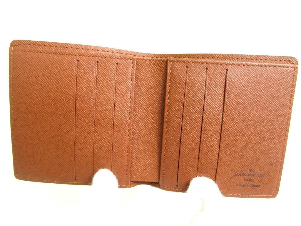 Authentic LOUIS VUITTON Monogram Brown Leather Bifold Bill Wallet #a994  Refurbished