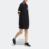 adidas Vestido Polo Mc Originals com Decoração de Listras e Gola Vestido Feminino Preto HS1929
