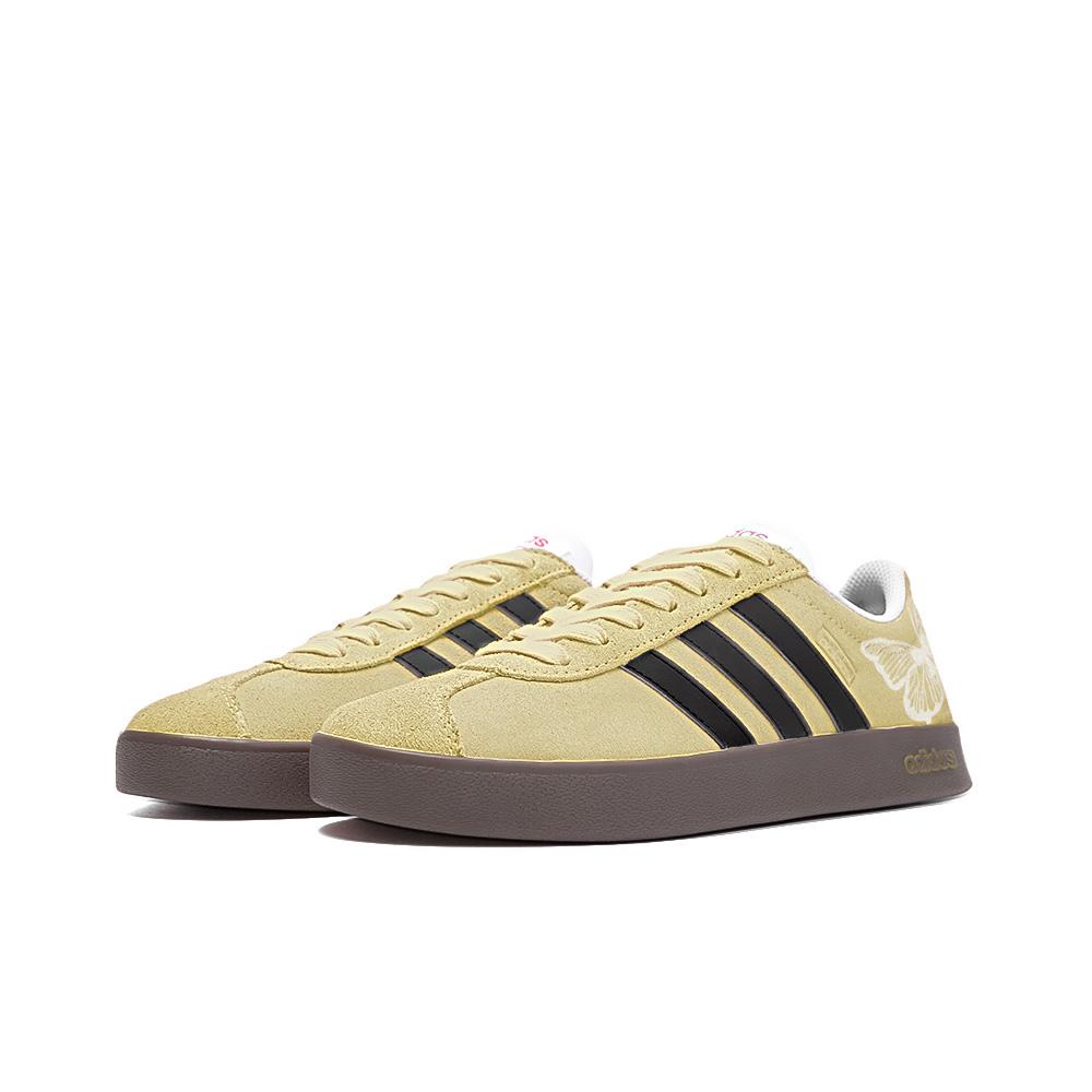 Adidas Neo Vl Court Amphidromia, Amber Leather Low top Skateboard Shoes Unisex Yellow HQ1802(Team189-)