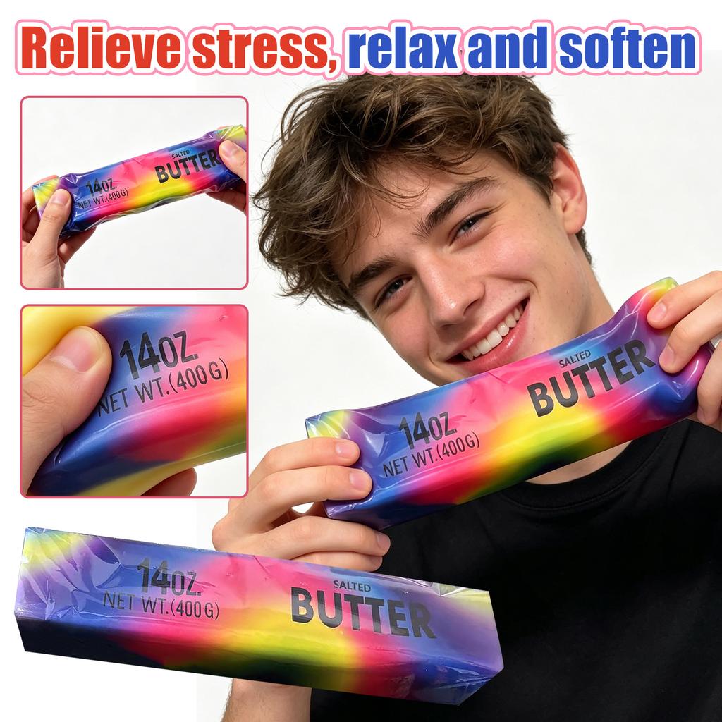 24cm Scented Soft Butter Stick Stress Relief Toy Sensory Squishy Slow Rising Foam Simulation Food Model for Kids and Adults