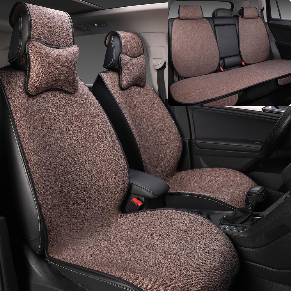 Universal Cotton Linen Car Seat Cushion for Buick Excelle, Regal, LaCrosse, Excelle GT, Encore - All Seasons.